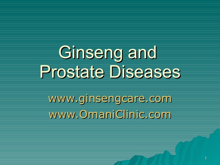 Ginseng And Prostate Diseases