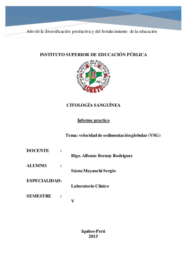 velocidad de sedimentacion eritrocitaria pdf