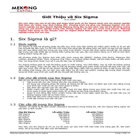 [huls] Gioi thieu ve 6 sigma