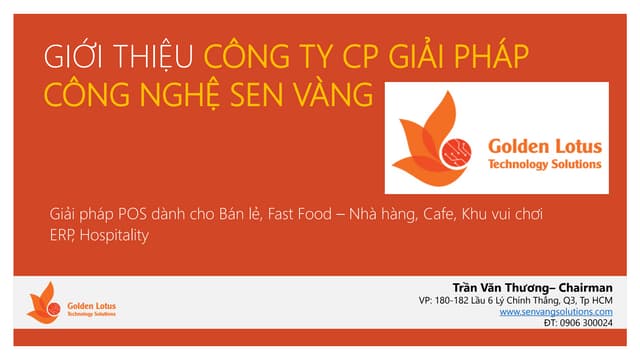 Giải pháp quản lý nhà hàng từ công ty Sen Vàng
