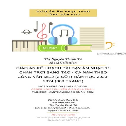 GIÁO ÁN KẾ HOẠCH BÀI DẠY ÂM NHẠC 11 CHÂN TRỜI SÁNG TẠO - CẢ NĂM THEO CÔNG VĂN...
