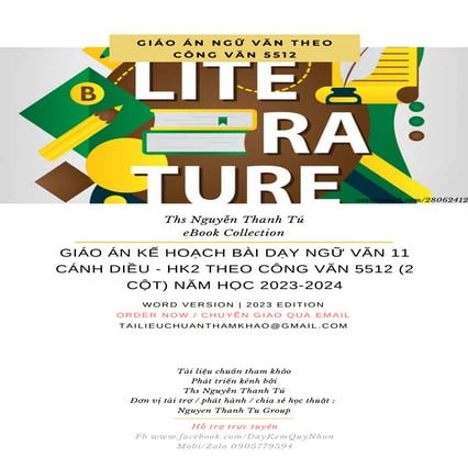 GIÁO ÁN KẾ HOẠCH BÀI DẠY NGỮ VĂN 11 CÁNH DIỀU - HK2 THEO CÔNG VĂN 5512 (2 CỘT...