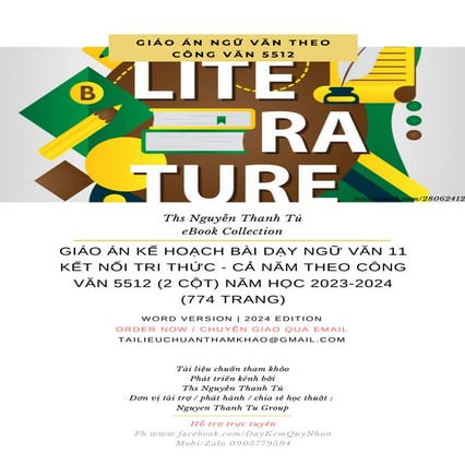 GIÁO ÁN KẾ HOẠCH BÀI DẠY NGỮ VĂN 11 KẾT NỐI TRI THỨC - CẢ NĂM THEO CÔNG VĂN 5...
