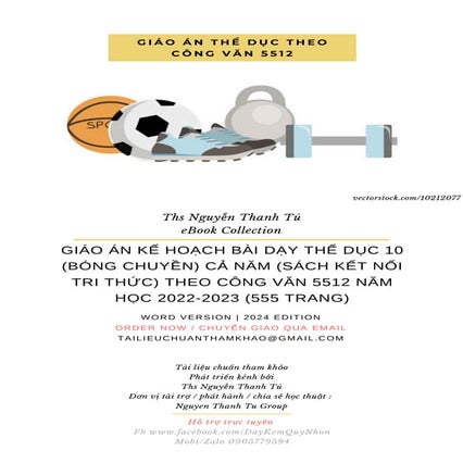 GIÁO ÁN KẾ HOẠCH BÀI DẠY THỂ DỤC 10 (BÓNG CHUYỀN) CẢ NĂM (SÁCH KẾT NỐI TRI TH...