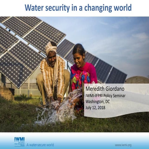 Water Security in a Changing World