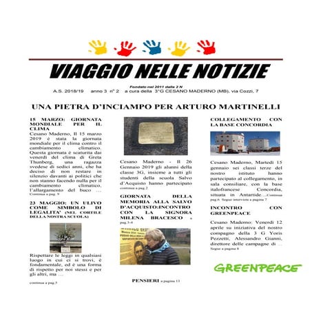 Giornale di classe maggio 2019