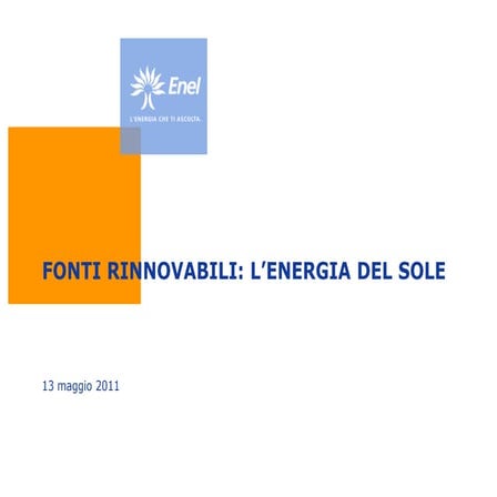 Fonti rinnovabili: l'energia del sole