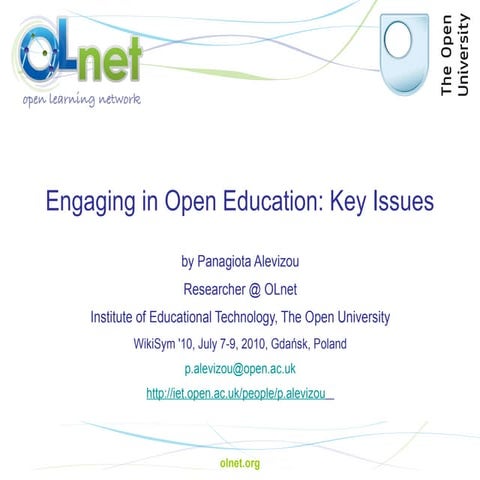 Alevizou, P: Engaging with Open Education