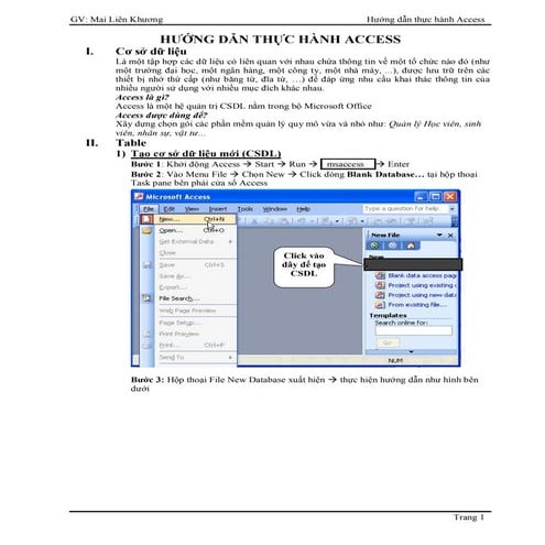 Giáo trình access thực hành