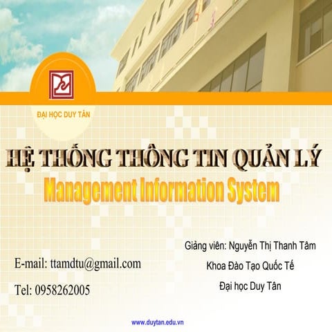 Giáo trình hệ thống thông tin quản lý  chương 1
