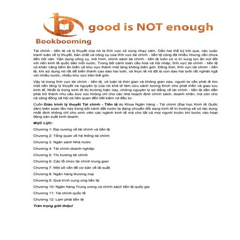 Giáo trình lý thuyết tài chính   tiền tệ 