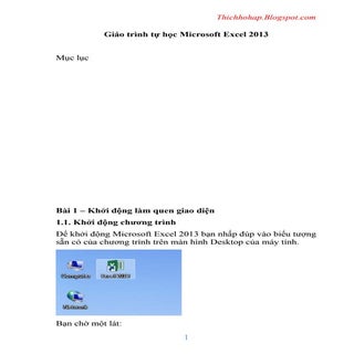 Giáo trình tự học Excel 2013 bản Ti...