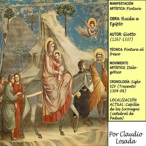 Giotto: la huída a Egipto