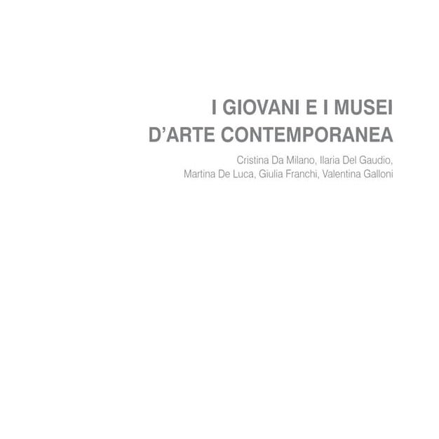 Giovani musei