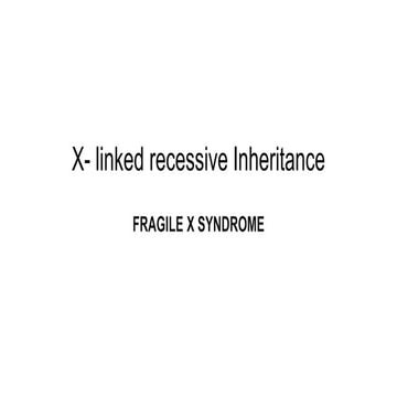Fragile x syndrome