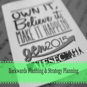 GIP - Backwards planning & strategy planning tier 3