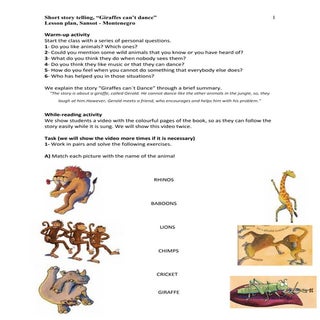 Short Story telling, Giraffes can't...