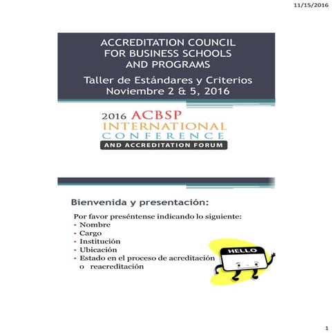 Using the ACBSP Online Reporting Portal to Complete a Self Study | PPTX