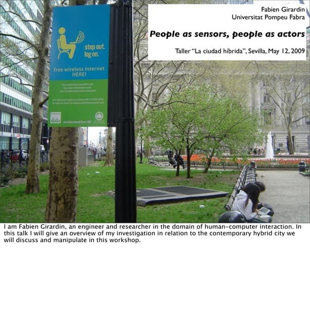 Personas como sensores; personas como actores.