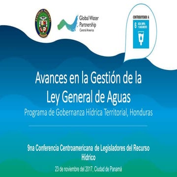 Programa de Gobernanza Hídrica Territorial de Honduras