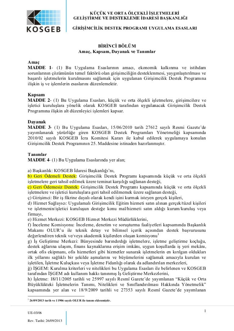 Girisimcilik Uygulama Esaslari