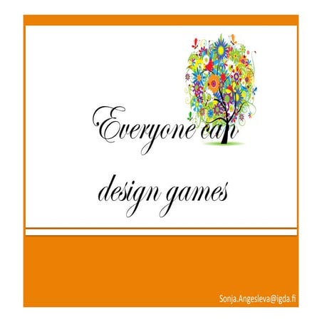 Everyone can design games (girls' game clubs)