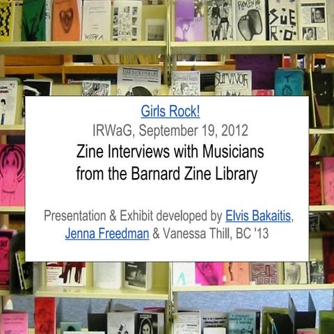 Band Interviews in Zines for Girls Rock
