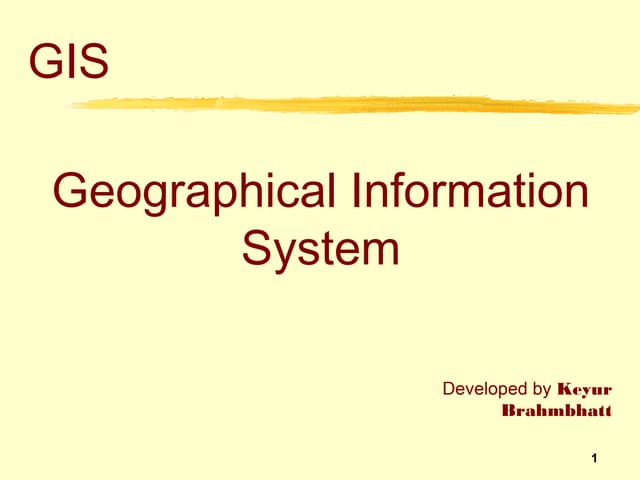 GIS presentation | PPT | Computing | Technology & Computing