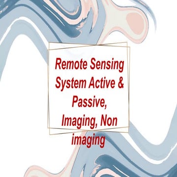 Geographical information system and remote sensing