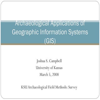 Archaeological Applications of Geog...