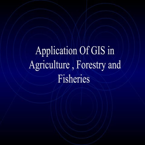 GIS and agriculture