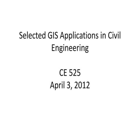 Gis applications in ce   eric