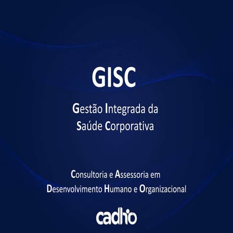 GISC - Gestão Integrada da Saúde Corporativa | PDF