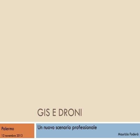 Gis e droni un nuovo scenario professionale