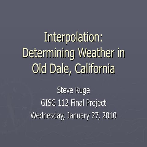 GISG 112 Final Presentation