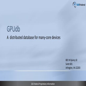 GPUdb: A Distributed Database for Many-Core Devices