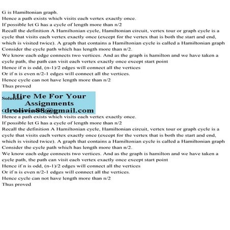 G is Hamiltonian graph.Hence a path exists which visits each verte.pdf