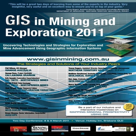 GIS in Mining and Exploration 2011 Brochure