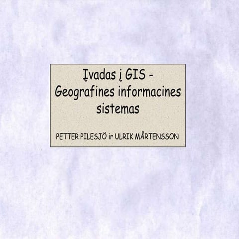 GIS intro Lithuanian