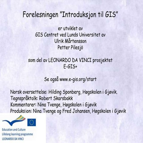 Introduksjon til GIS