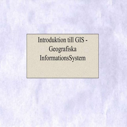 Indroduction to GIS_Swedish