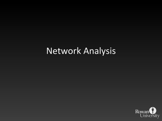 Network Analysis in ArcGIS