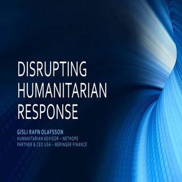 Disrupting Humanitarian Response