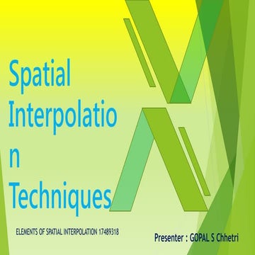 spatial interoplation in GIS