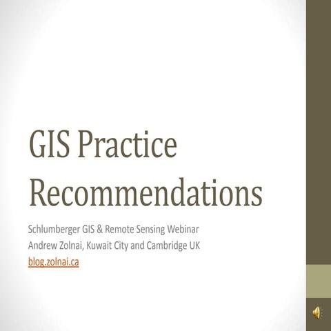 GIS Practices Recommendations w voice-over