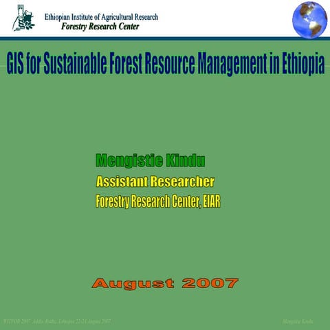 GIS for sustainable forest resource management in Ethiopia