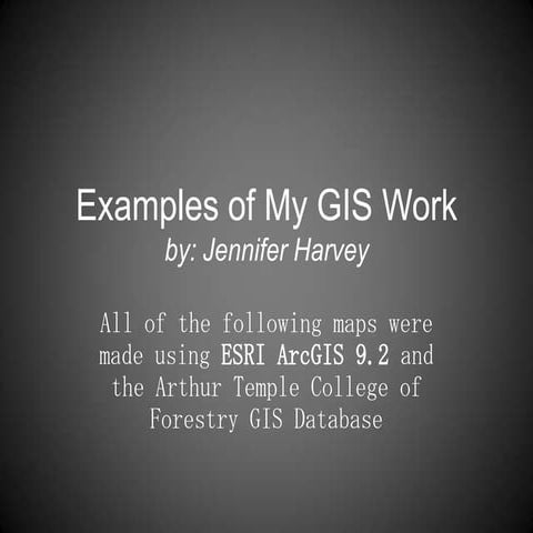 Examples of my GIS work | PPT