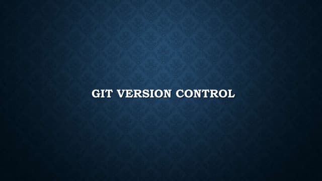 Git-Basics