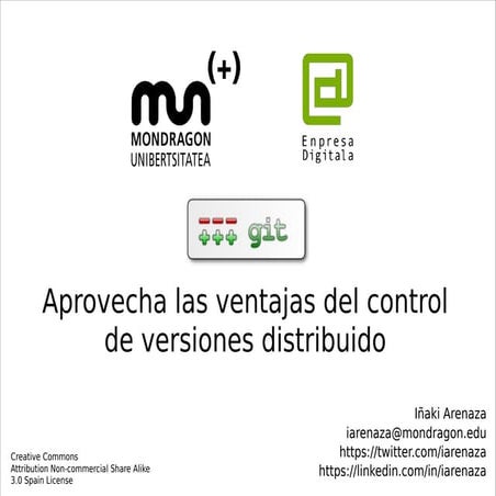 Git: Aprovecha las ventajas del control de versiones distribuido