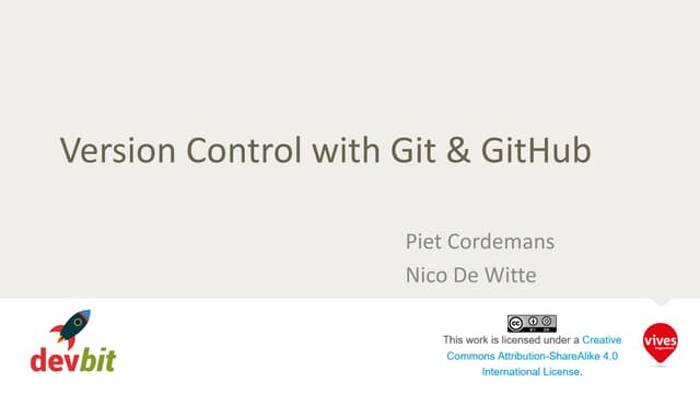 Version Control with Git & GitHub
